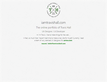 Tablet Screenshot of iamtravishall.com